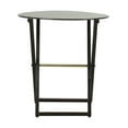thumbnail image 4 of "East at Main Lowry 20"" Dark Brown Round Metal Folding Tray Table", 4 of 6