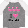 thumbnail image 4 of Inktastic I Love Flamingos Pink Bird Girls Long Sleeve Baby Bodysuit, 4 of 5