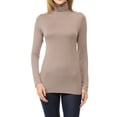 thumbnail image 5 of SSOULM Women's Slim Lightweight Long Sleeve Pullover Turtleneck Shirt Top With Plus Size, 5 of 5