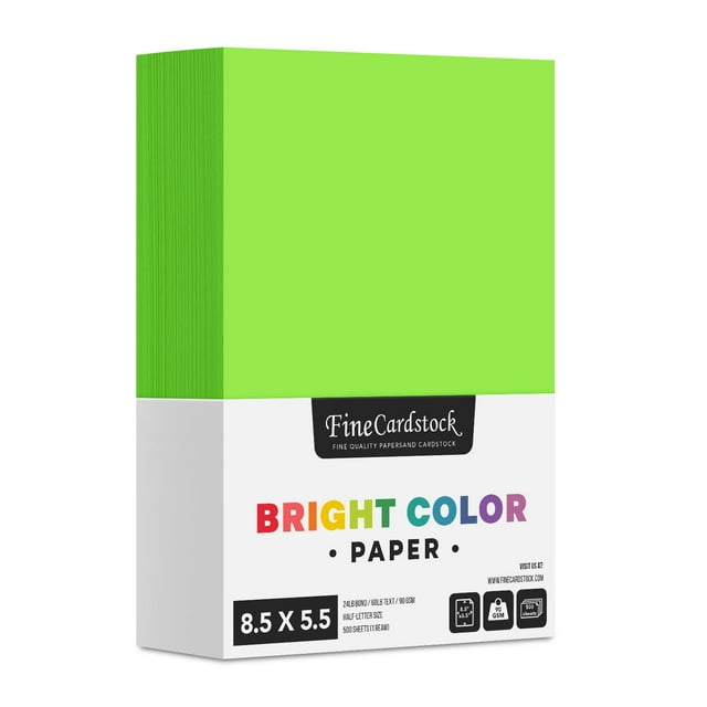 Papel de colores con impresión superfina, tamaño media carta, 500 hojas