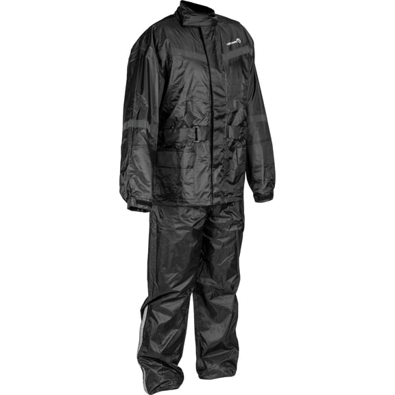 Highway 21 2 Piece Rain Suit (Large, Black)