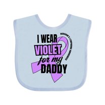 Inktastic I Wear Violet for My Daddy Hodgkins Lymphoma Awareness Boys or Girls Baby Bib