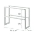 thumbnail image 4 of Yamazaki Home Expandable Shoe Rack - Two Sizes, White, Steel, Double, Holds 6 to 12 shoes, Expandable, 4 of 7