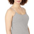thumbnail image 5 of Hanes Womens Stretch Cotton Cami with Built-In Shelf Bra, L, Grey Heather, 5 of 5