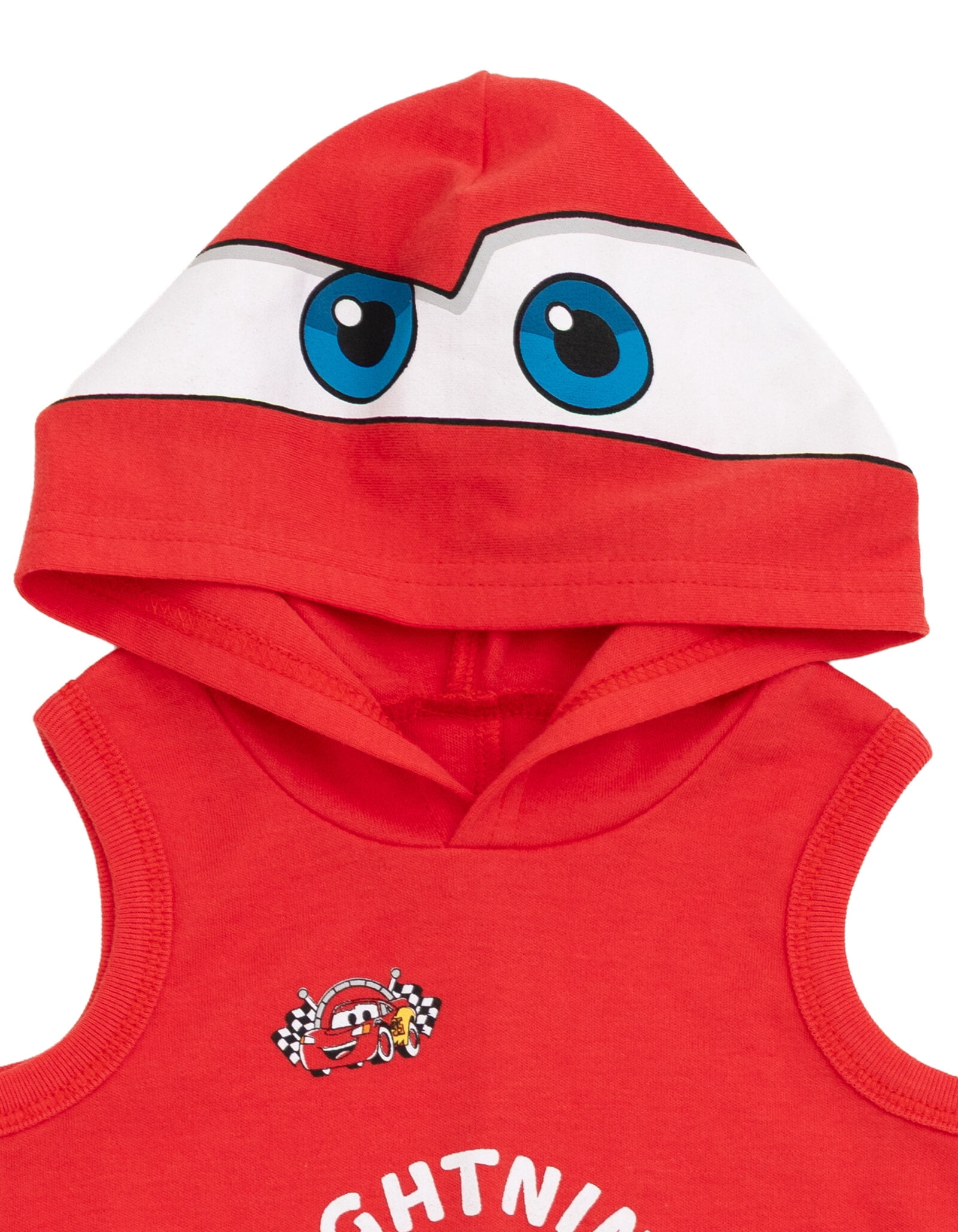 Disney Cars Lightning McQueen Hooded Cosplay Sleeveless Romper Newborn to Infant