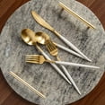 thumbnail image 3 of Cambridge 306320Ckg12Ds Mazzy Gold With White-Handle 20-Piece Flatware Set, 3 of 5