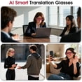 thumbnail image 6 of Wiher Smart Glasses with AI Translation, Bluetooth Audio Sunglasses with Manual Photochromic Lenses, Voice Assistant, Real-Time Translation, Supports 144+ Languages, Great for Business, Travel(Red), 6 of 9