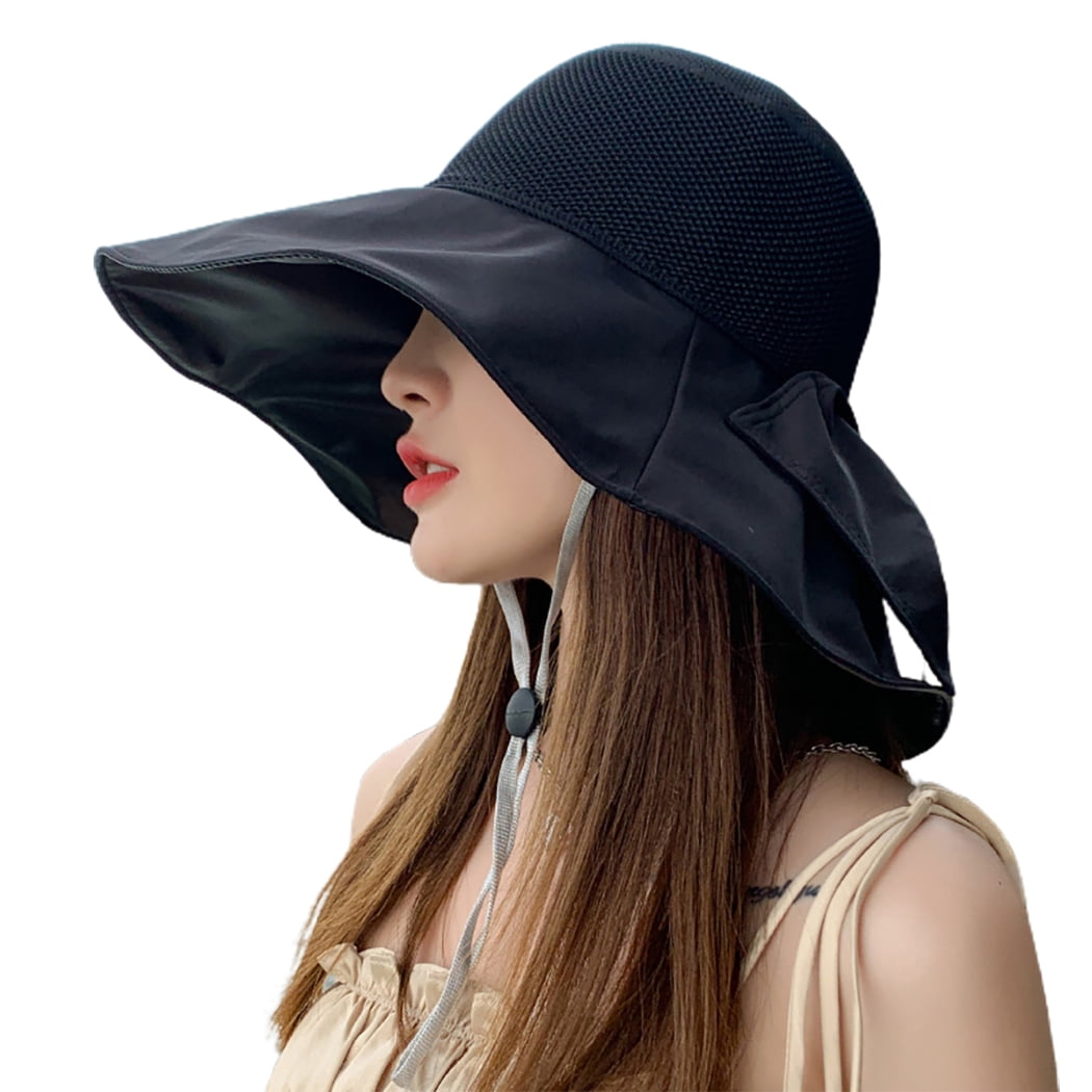 Sun Hat Bowknot Floppy: Wide Brim 