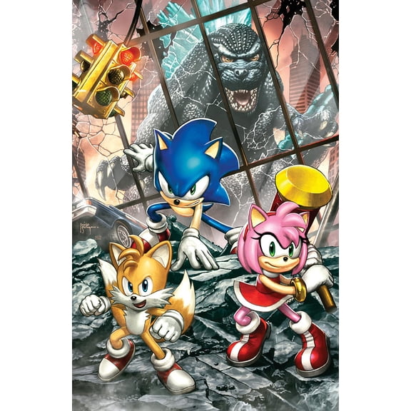 Sonic the Hedgehog X Godzilla #1H VF ; IDW Comic Book