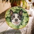 thumbnail image 3 of Happy Boston Terrier Welcome St Patrick's Day Lucky Shamrocks Clover Stained Glass Suncatcher Gentleman Dog Lover Gifts Window Hanging Sign Decor - 22001, 3 of 5