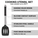 thumbnail image 5 of Juego de utensilios de cocina E-far de silicona, 7 piezas con acero inoxidable, 5 of 7