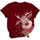 thumbnail image 5 of Pntutb - Camiseta holgada de manga corta con cuello redondo y estampado navideño informal para mujer Pntutb Pntutb-1335, 5 of 5