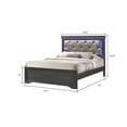 thumbnail image 5 of Brooklyn Modern Twin Size LED Bed made with Wood in Gray, 5 of 5