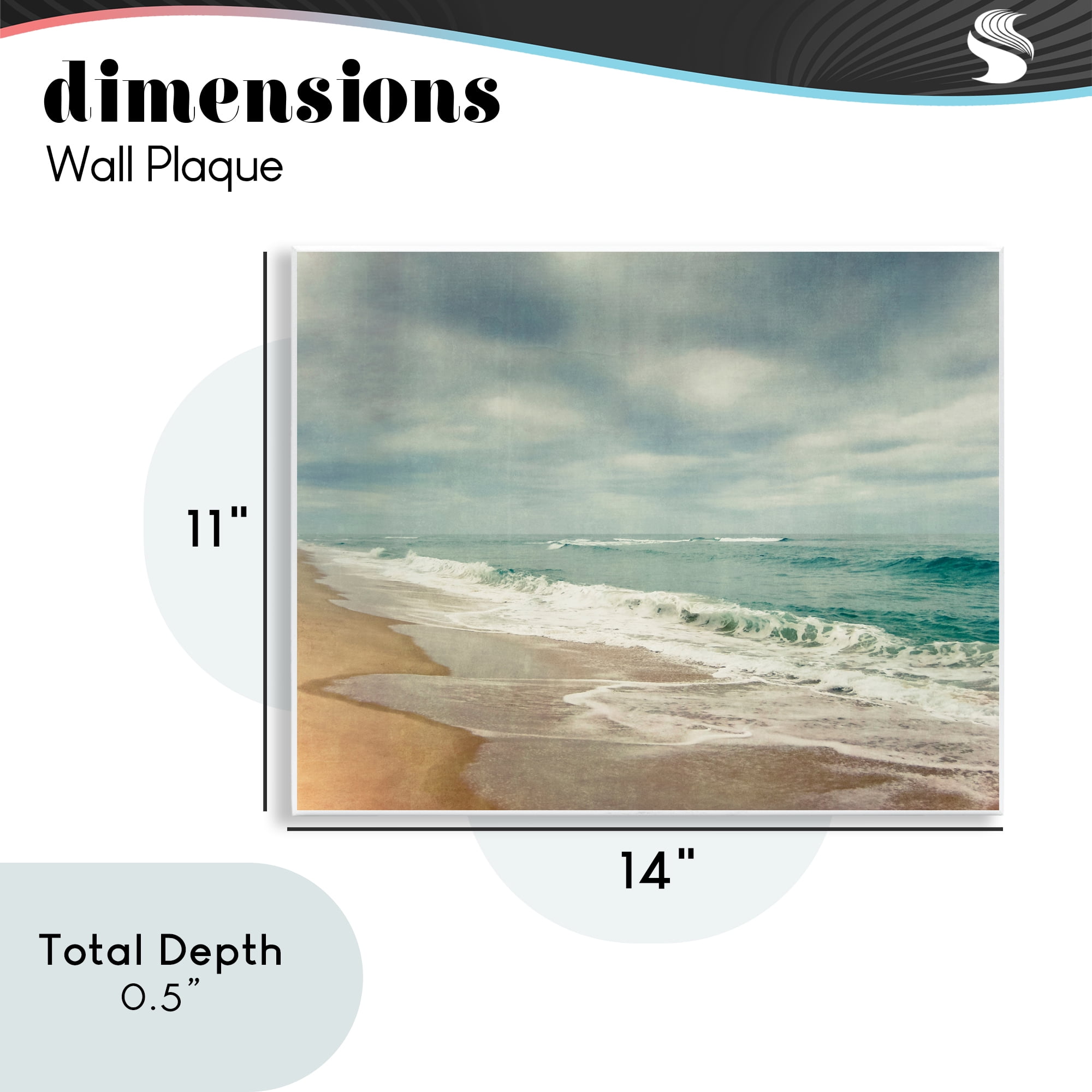Stupell Industries Tranquil Waves Along Sandy Coast Wall Plaque Art, design by Dirk Wüstenhagen