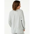 thumbnail image 2 of Joyspun Women's Hacci Knit Sleep Top, Sizes S to 3X, 2 of 4