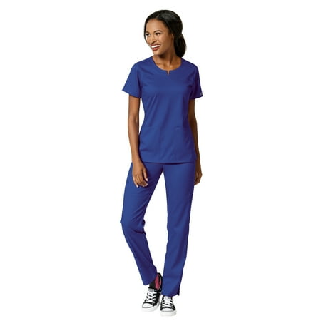 

WonderWink Scrubs Set PRO Women s Notch Neck Top & Knit Waist Pant