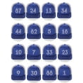 thumbnail image 5 of Daxton Team Numbers Structured Trucker Mesh Hat Mid Profile Cap, Royal White, Number 28, 5 of 5