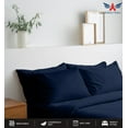 thumbnail image 4 of 1000TC Alaskan King Size 4PC Sheet Set - Premium 1000-Thread-Count 100% Egyptian Cotton, Fit Upto 21 inches Extra Deep Pockets Mattress - Navy Blue, 4 of 7
