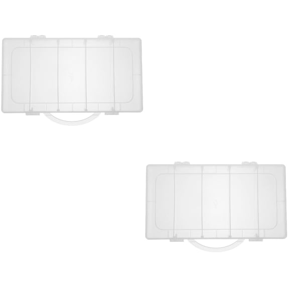 OUNONA 2pcs Mini Jewelry Organizer Storage Case Multi-functional Storage Bin with Lid