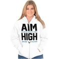 thumbnail image 3 of US Air Force Aim High USAF Logo Zip Up Hoodie Men's Women's Brisco Brands X, 3 of 6