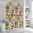 thumbnail image 5 of Owls Book Shower Curtain, Waterproof Shower Curtains for Bathroom, Funny Cartoon Animal Colorful Text Art Washable Fabric Bathtub Curtain Set Bath Decor with 12 Hooks Long 72"x84", 5 of 6