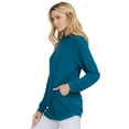 thumbnail image 2 of YELETE Women’s No Strings Attached Hoodie, Teal S, 2 of 4