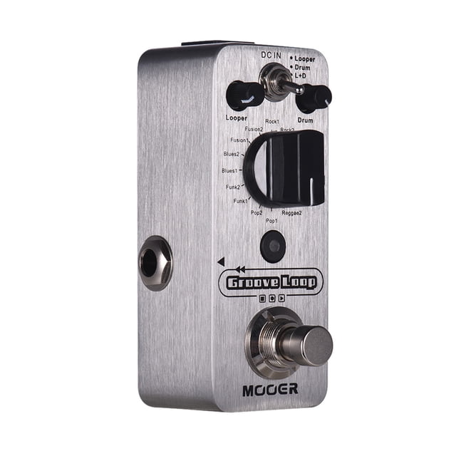 MOOER Loop Tambour Machine & Pédale Looper 3 Modes Max. 20min Enregistrement Temps Tap Tempo True Bypass Coque en Métal