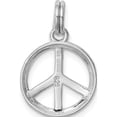 thumbnail image 4 of Sterling Silver Rhodium-Platedpolished Peace Sign Charm (22 X 14) Made In China qc7108, 4 of 5