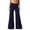 185#Navy, variant on Women Fold Over Flared Pants Y2K Plisse Foldover Sweatpants Stretchy Wide Leg Casual Lounge Yoga Pants Light pink S