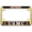 Gold - Style 1, variant on [Officially Licensed US Marine Corps Product] - Motorcycle Domed Custom-Made Personalized Metal License Plate Frame Frame with USMC Retired and EGA Emblem Design - Chrome