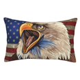 thumbnail image 1 of Balery Eagle With USA Flags Funda de Cojín Estampada, Regalos para Mujeres, Regalos de Amor para Ella, Regalos para Novia o Esposa, Funda de Almohada-16"x24", 1 of 6