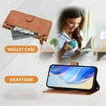 thumbnail image 5 of For iPhone 17 Pro 6.3-inch Wallet Case for Women Men Multi-Card Slots Zipper Wallet Leather Phone Case,Brown,For iPhone 17 Pro, 5 of 7