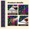 thumbnail image 5 of Boho Peel and Stick Wallpaper 17.7in x 9.8ft Vibrant Floral Roses Swirls Colorful Leaves Contact Paper Vinyl Waterproof Self Adhesive Wall Paper for Bedroom Shelf Cabinet Renter Friendly, 5 of 8