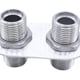 thumbnail image 5 of Mamparo de aire acondicionado, aleación de aluminio universal para automóvil / modificación Interfaz de mamparo de calentador de 2 puertos Conector de Plata Macarena Bulkhead de aire acondicionado, 5 of 8
