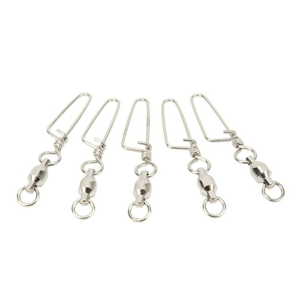 Giratorios Con Rodamiento De Bolas, Acero Inoxidable Resistente Al Desgaste, 20 Piezas, Giratorios A Presión De Pesca De Bloqueo Rápido A Prueba De Corrosión Para Agua Salada