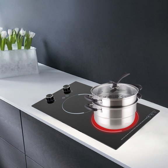 2100W Electric Induction Cooktop Stove Top 2-Burner Touch Control   Child Lock