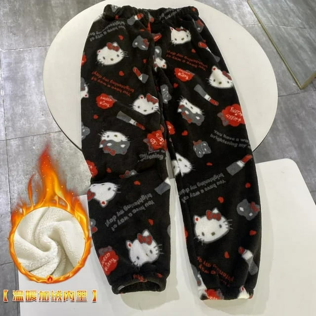 Miniso Sanrio Hello Kitty Pantalon d'Intérieur pour Femmes 2023 Automne Pantalon de Pyjama Dessin Animé Anime Mode Confortable Y2K Pantalon Fille Douce