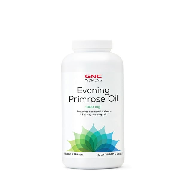 GNC Women's Evening Primrose Oil (EPO) 1300mg, 180 Softgels, Supports