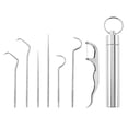 thumbnail image 1 of Eco-Friendly Reusable Stainless Steel Toothpick Set with Aluminum Storage Case - 7-Piece Portable Oral Care Kit for Teeth Cleaning, Durable & Rust-Resistant Dental Tools with Multiple Optional Pick, 1 of 5