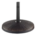 thumbnail image 2 of Walker Edison Round Resin Patio Umbrella Base, Bronze, 2 of 5