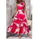 thumbnail image 4 of Vestido PRETTYGARDEN Floral Maxi Bohemio con Nudo y Hombro Descubierto M, 4 of 6