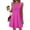 Pink, variant on ClodeEU Women's Crewneck Sleeveless Mini Dress ,Solid Color Casual Loose Fit Summer Dress Beige,Women's Plus L