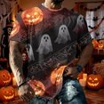 thumbnail image 5 of Fabrcox Halloween Mens Tshirts Funny Ghost Pumpkin Witch Mens Graphic T Shirts Fall Winter Festival Mens Short Sleeve Tshirts Blue XXL, 5 of 6