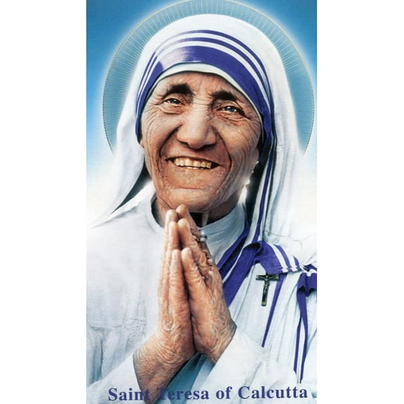 St. Teresa of Calcutta N holy card - laminated - Pack of 25