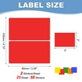 thumbnail image 2 of Uxcell Color Coding Labels Rectangular Colored Labels Sticker Moving Stickers Tags for Inventory Packing Box Red, 2 of 6