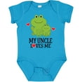 thumbnail image 3 of Inktastic My Uncle Loves Me Frog Boys or Girls Baby Bodysuit, 3 of 5