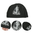 thumbnail image 3 of Unique Bargains 1 Pc Breathable Flame Pattern Swim Cap Gray Black, 3 of 6