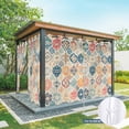 thumbnail image 6 of Boho Morocco Outdoor Curtains for Patio Waterproof,Windproof Privacy Curtains with Weighted Bottom,Retro Farmhouse Ethnic Neutral Aesthetic Outside Drapes for Picnic Garage Yard 54"x84" 2 Panel, 6 of 8