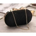 thumbnail image 2 of Kukuzhu Hobo Bag for Women Shiny Pleated Shoulder Bag Handbag Evening Clutchs Kiss Lock Closure Crossbody Bag Oval Purse Totes, 2 of 5