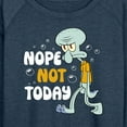 thumbnail image 3 of SpongeBob SquarePants - Squidward Nope Not Today - Women's Lightweight French Terry Long Sleeve Shirt, 3 of 6